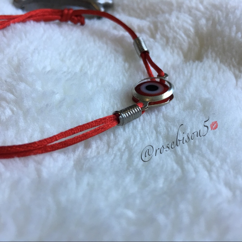 🧿Boho Evil Eye Bead Silk Cord Bracelet - Picture 7 of 7